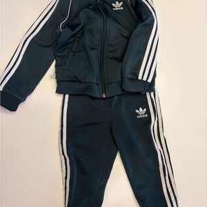 Adidas Toddler Green Tracksuit